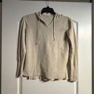 Athleta Cream Knit Hoodie